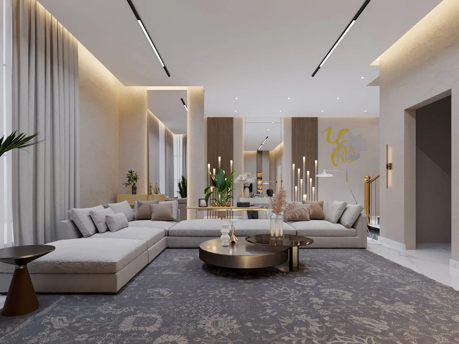تصميم داخلي معاصر – جناح سكني
